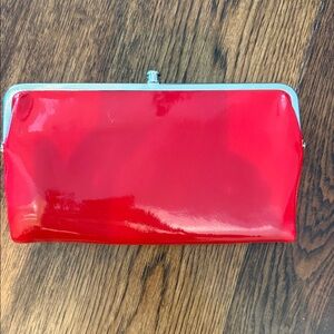 HOBO Red Patent Leather Wallet